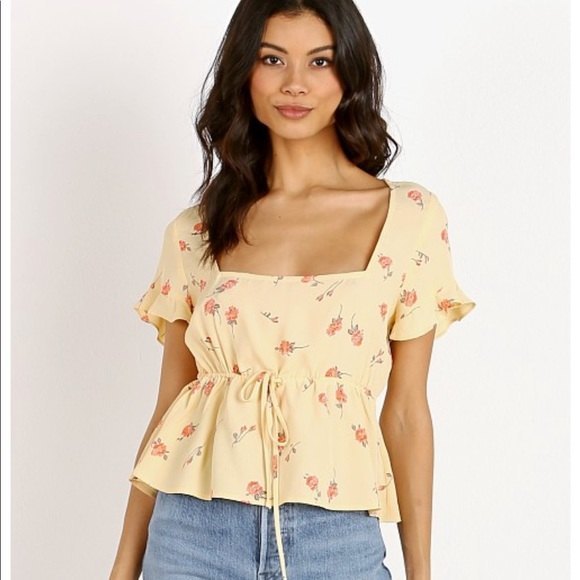 Flynn Skye Kingsley Top Sunshine Blooms Sz M - Picture 1 of 11